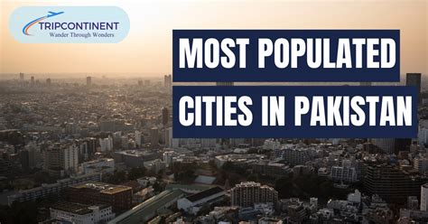 most populated cities in pakistan.